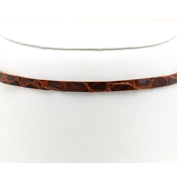 Brown Leather Choker Adjustable Genuine leather Chokers  (#18) - Picture 10 of 10